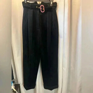 Juicy Couture Black Label Black Wool Wide Leg Pants size 4